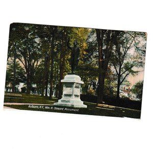 1909 Antique Post Card Black & White Hand Colored Auburn, New York